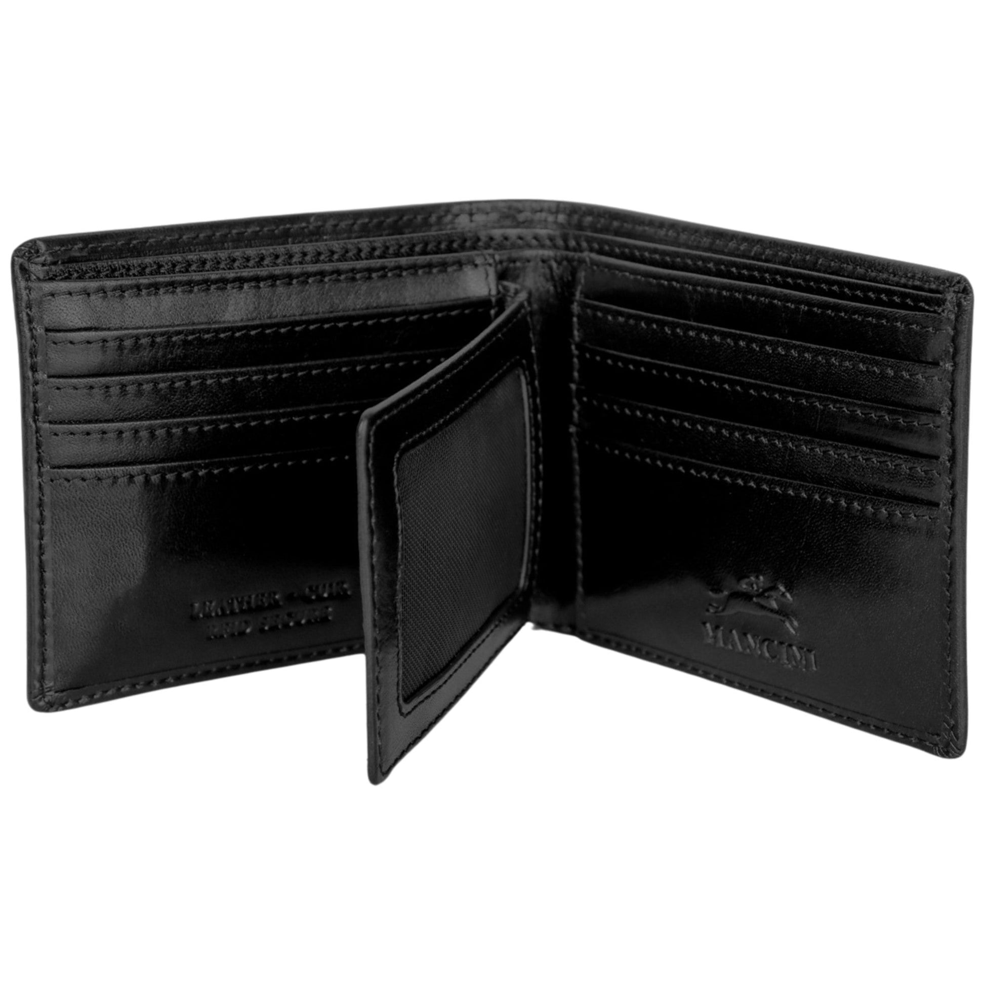 Mancini Wallets Mancini Pelle D’oro RFID Secure Center Wing Billfold