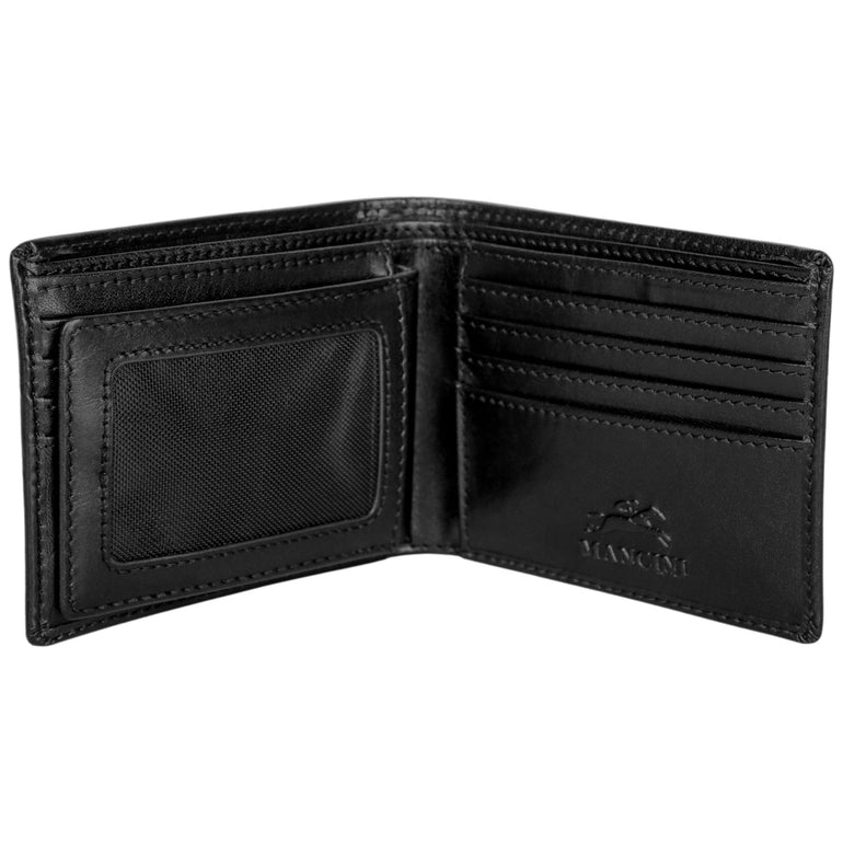 Mancini Wallets Mancini Pelle D’oro RFID Secure Center Wing Billfold