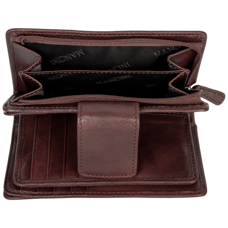 Mancini Wallets Mancini Pelle D’oro RFID Secure Medium Clutch Wallet
