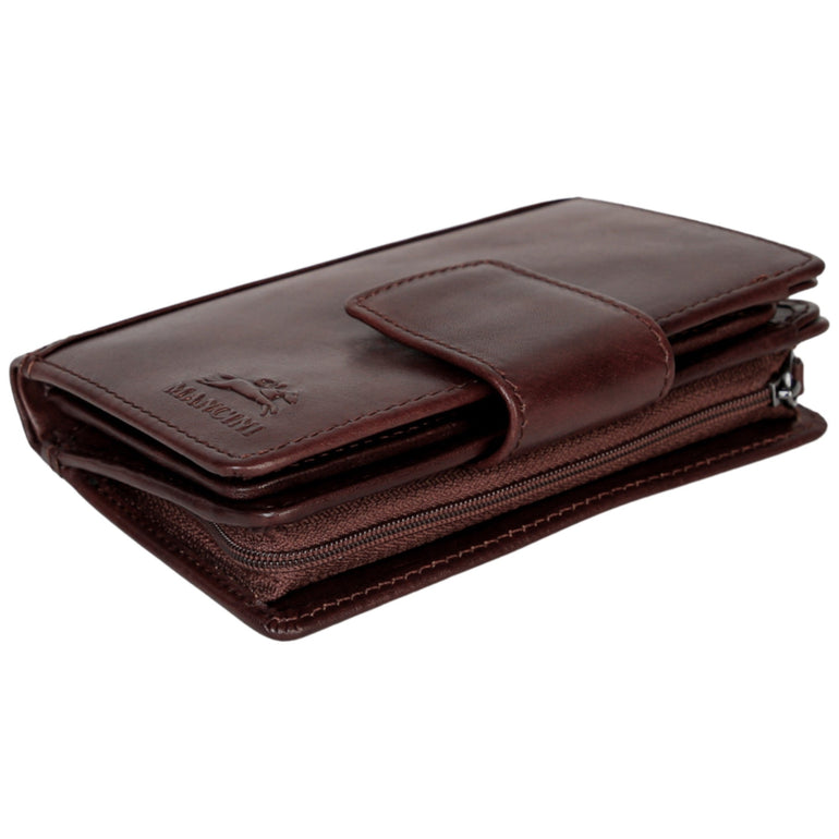 Mancini Wallets Mancini Pelle D’oro RFID Secure Medium Clutch Wallet