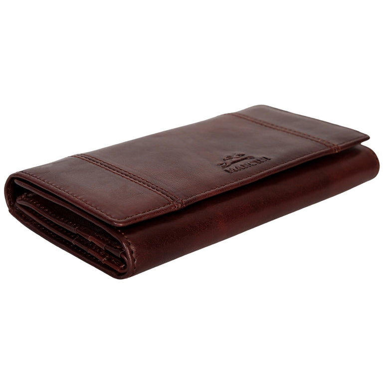 Mancini Wallets Mancini Pelle D’oro RFID Secure Quad Fold Wallet