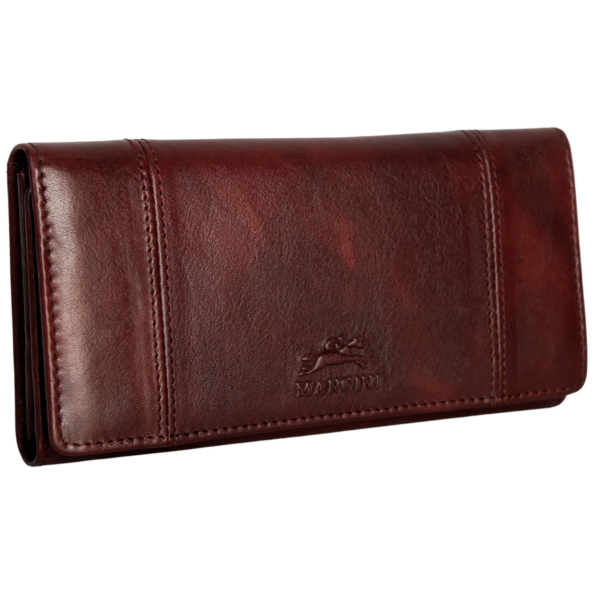 Mancini Wallets Mancini Pelle D’oro RFID Secure Quad Fold Wallet