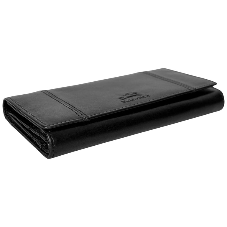 Mancini Wallets Mancini Pelle D’oro RFID Secure Quad Fold Wallet