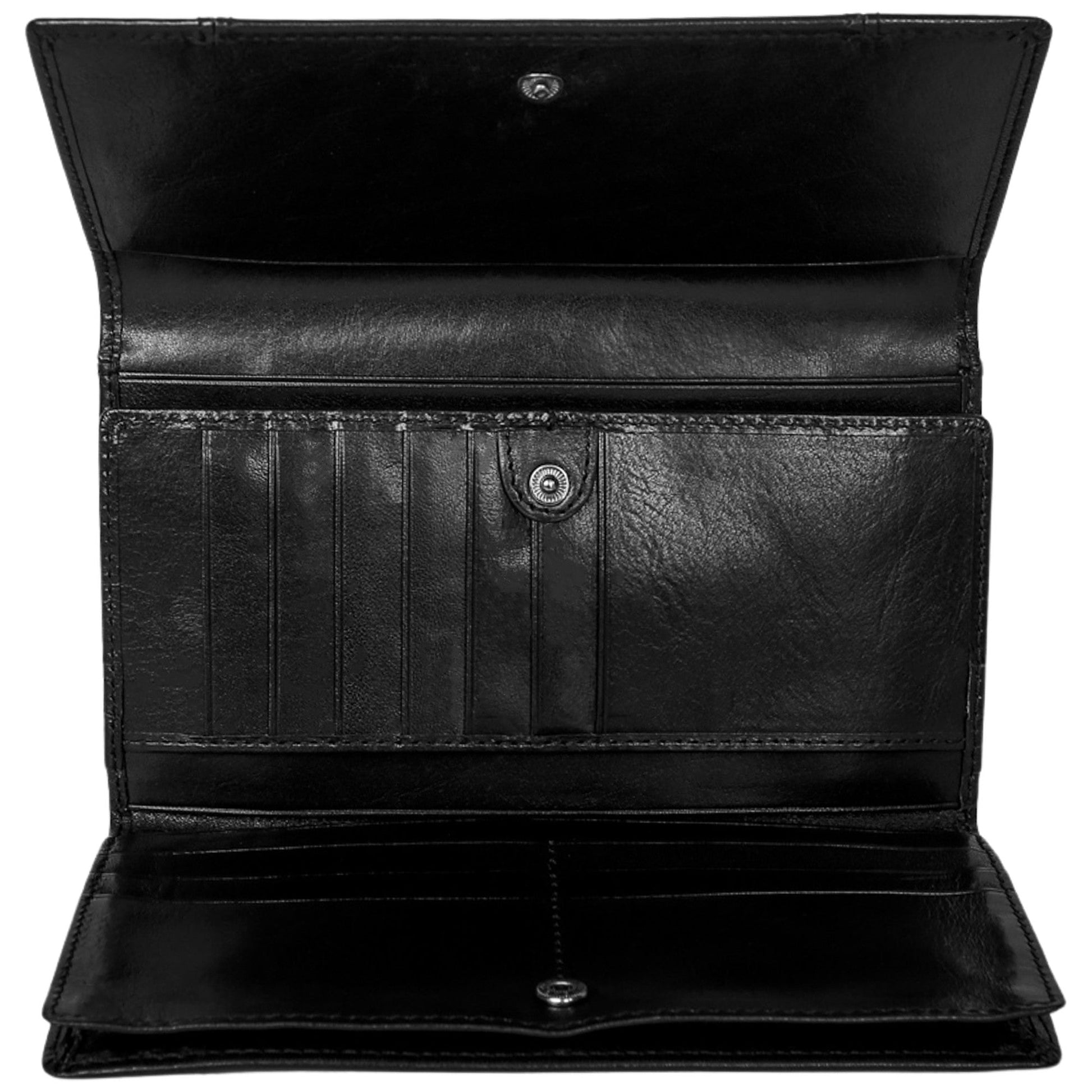Mancini Wallets Mancini Pelle D’oro RFID Secure Quad Fold Wallet