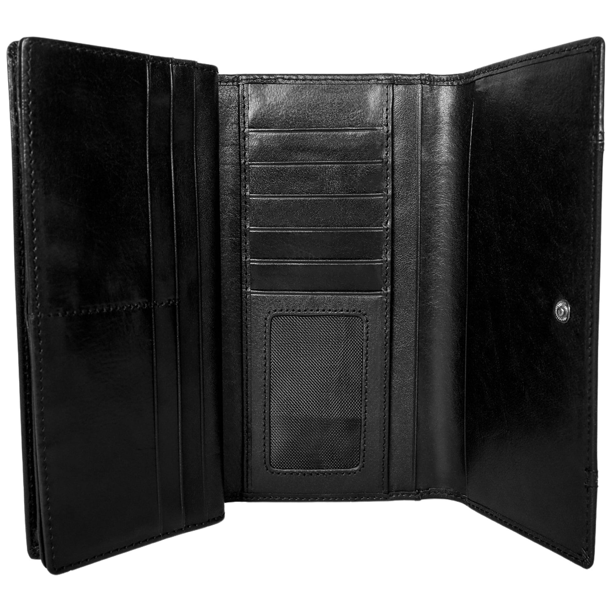 Mancini Wallets Mancini Pelle D’oro RFID Secure Quad Fold Wallet