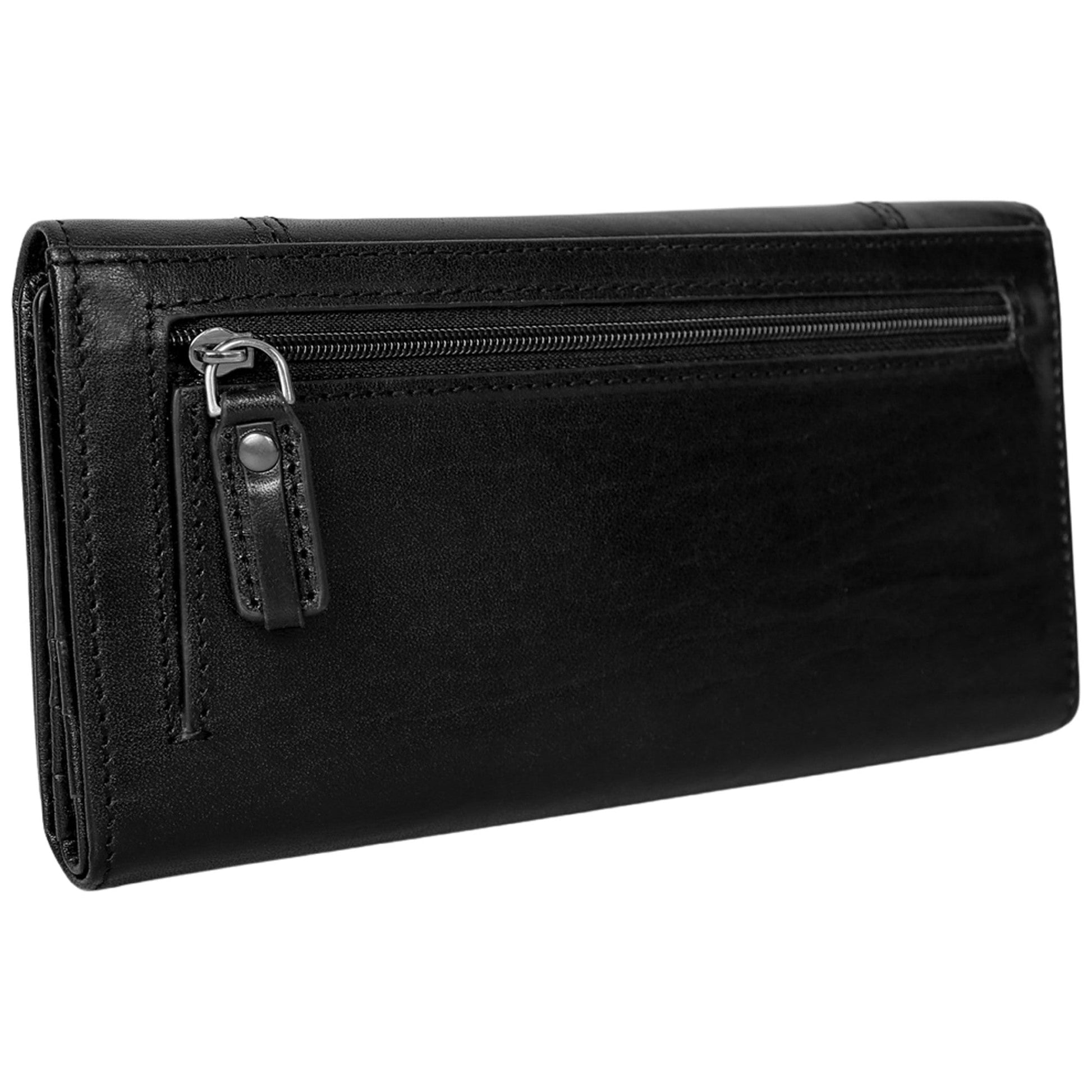 Mancini Wallets Mancini Pelle D’oro RFID Secure Quad Fold Wallet