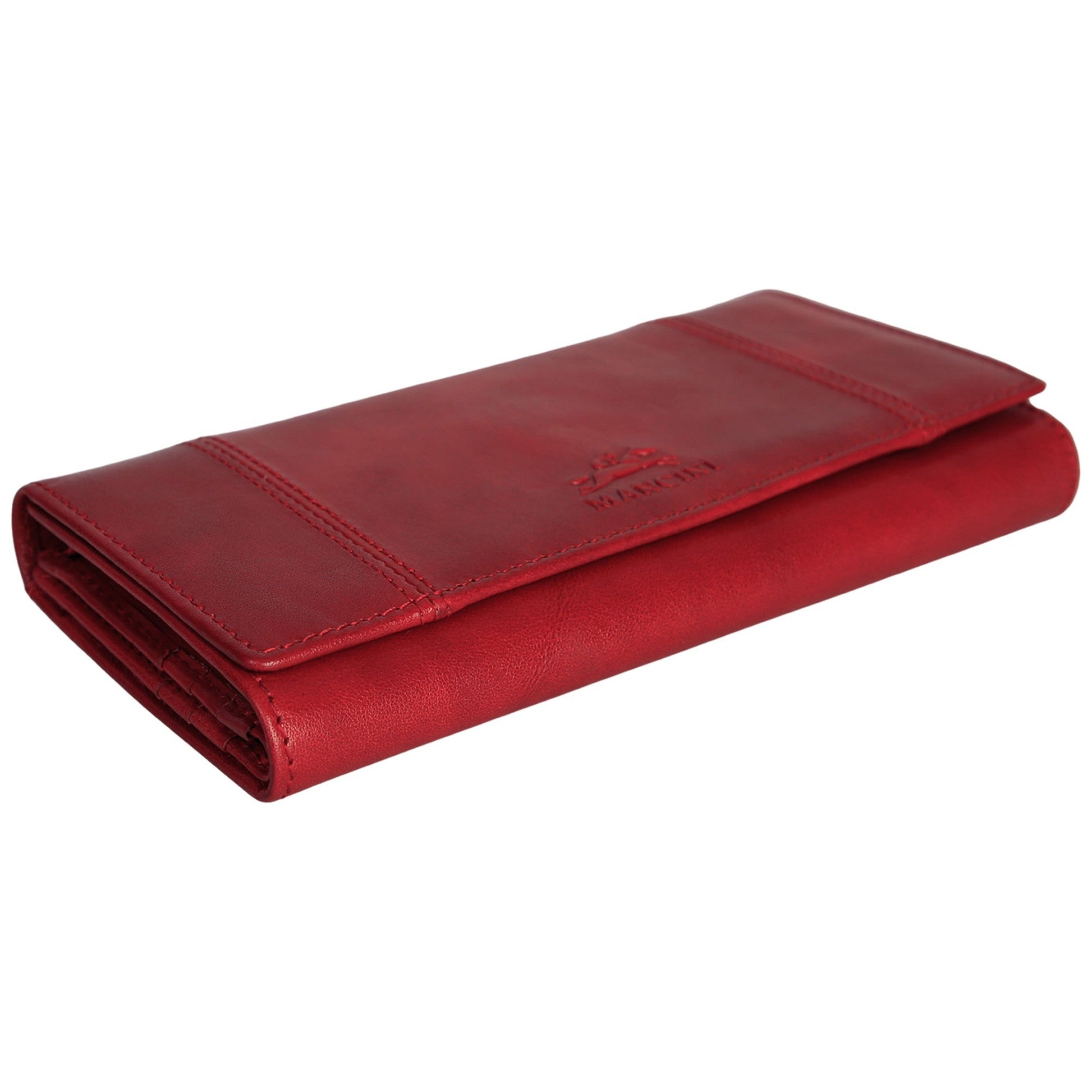 Mancini Wallets Mancini Pelle D’oro RFID Secure Quad Fold Wallet
