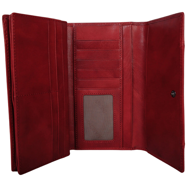 Mancini Wallets Mancini Pelle D’oro RFID Secure Quad Fold Wallet
