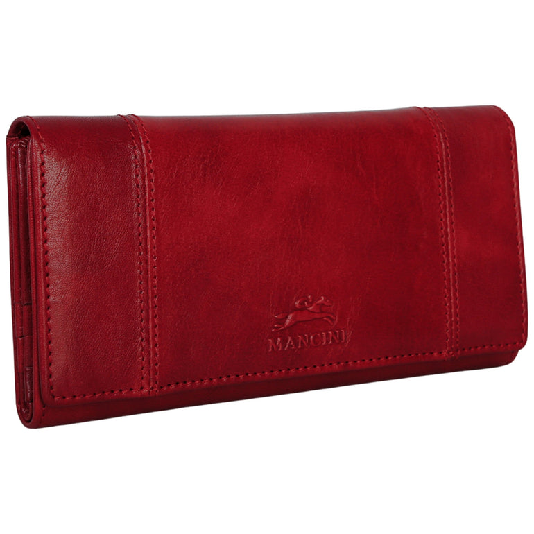 Mancini Wallets Mancini Pelle D’oro RFID Secure Quad Fold Wallet