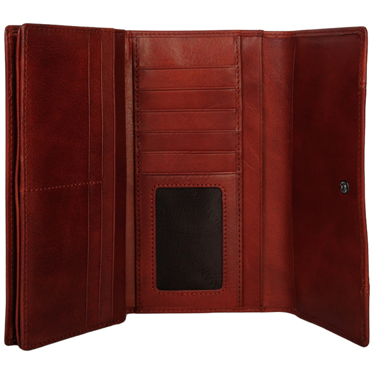 Mancini Wallets Mancini Pelle D’oro RFID Secure Quad Fold Wallet