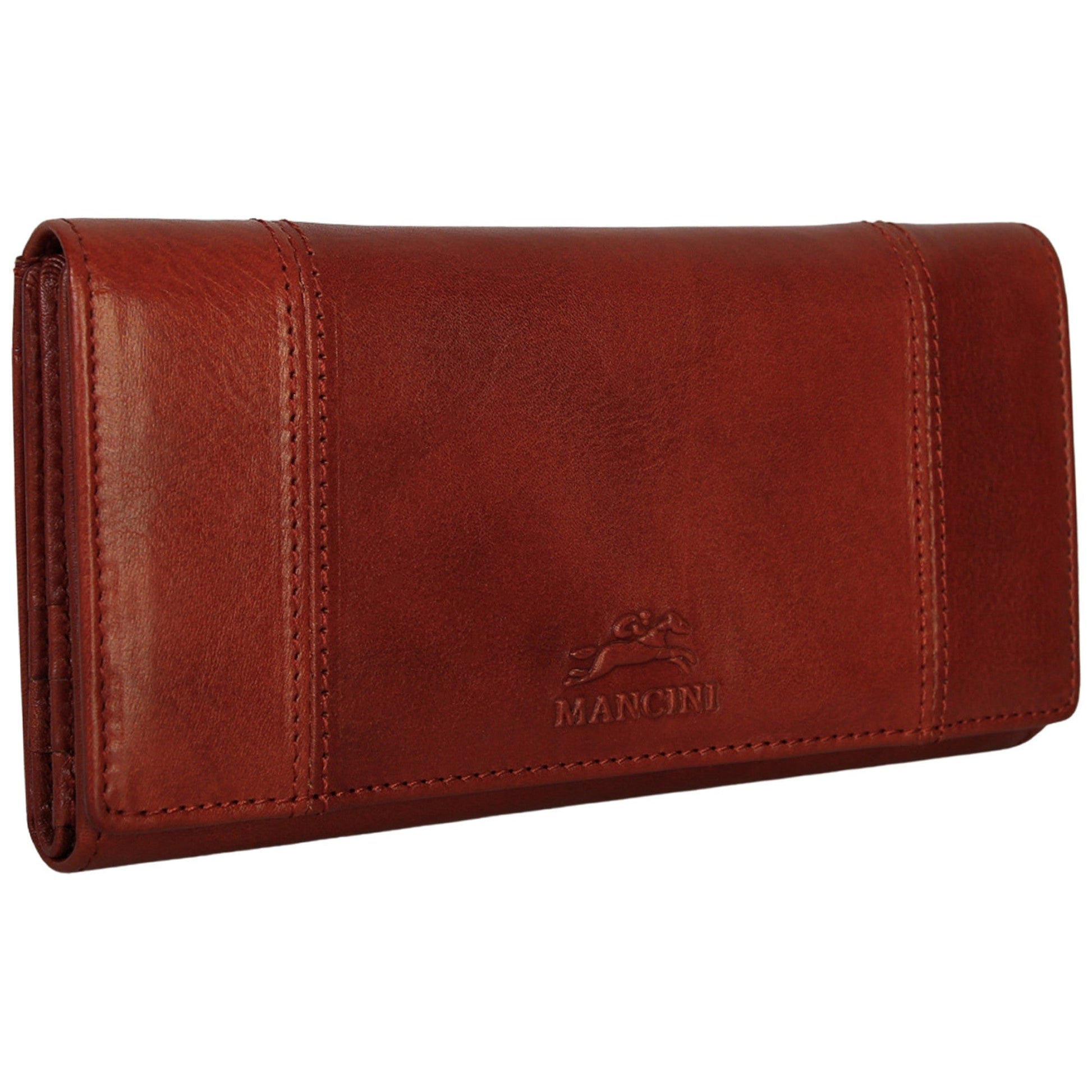 Mancini Wallets Mancini Pelle D’oro RFID Secure Quad Fold Wallet