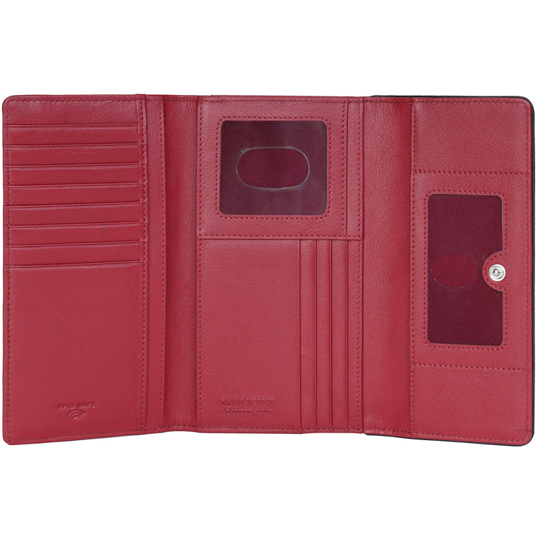 Mancini Wallets Mancini Sonoma Women’s Medium Clutch Wallet with Enhanced RFID Protection