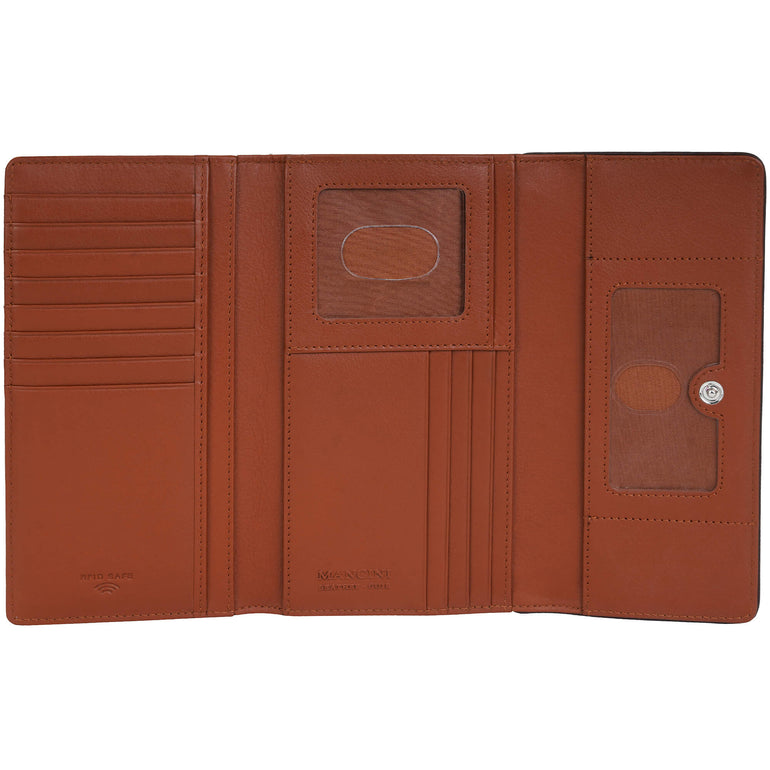 Mancini Wallets Mancini Sonoma Women’s Medium Clutch Wallet with Enhanced RFID Protection