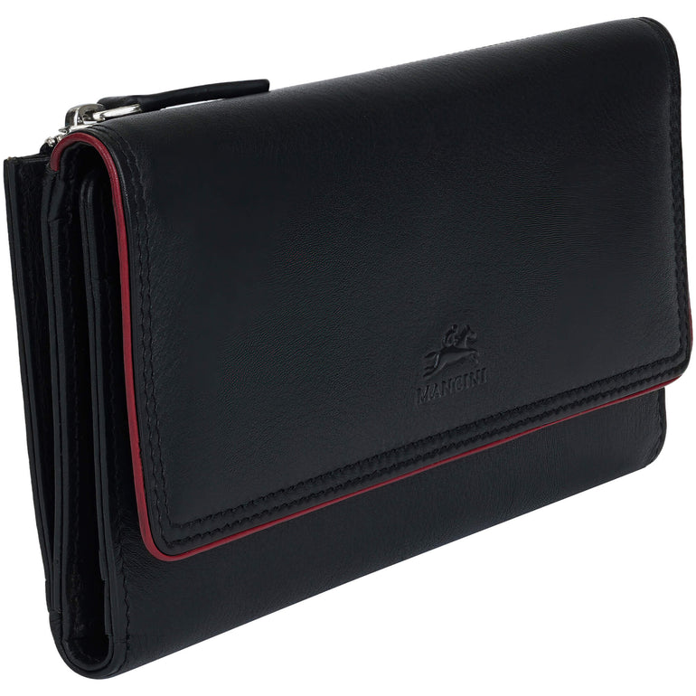 Mancini Wallets Mancini Sonoma Women’s Medium Clutch Wallet with Enhanced RFID Protection