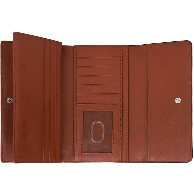 Mancini Wallets Mancini Sonoma Women’s Quad fold Wallet with Enhanced RFID Protection