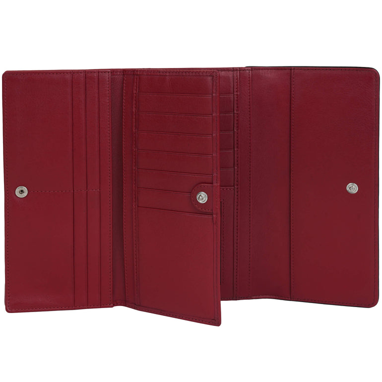Mancini Wallets Mancini Sonoma Women’s Quad fold Wallet with Enhanced RFID Protection