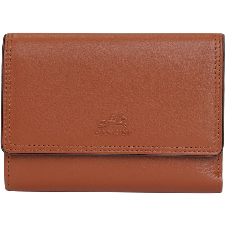 Mancini Wallets Tan Mancini Sonoma Women’s Medium Clutch Wallet with Enhanced RFID Protection