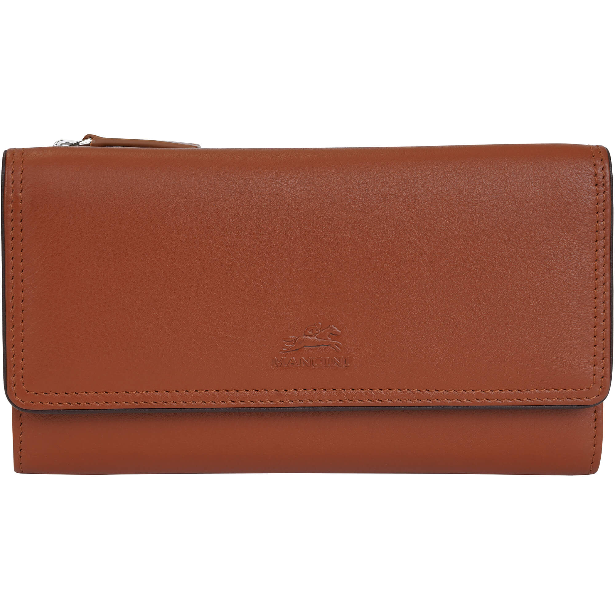 Mancini Wallets Tan Mancini Sonoma Women’s Medium Clutch Wallet with Enhanced RFID Protection