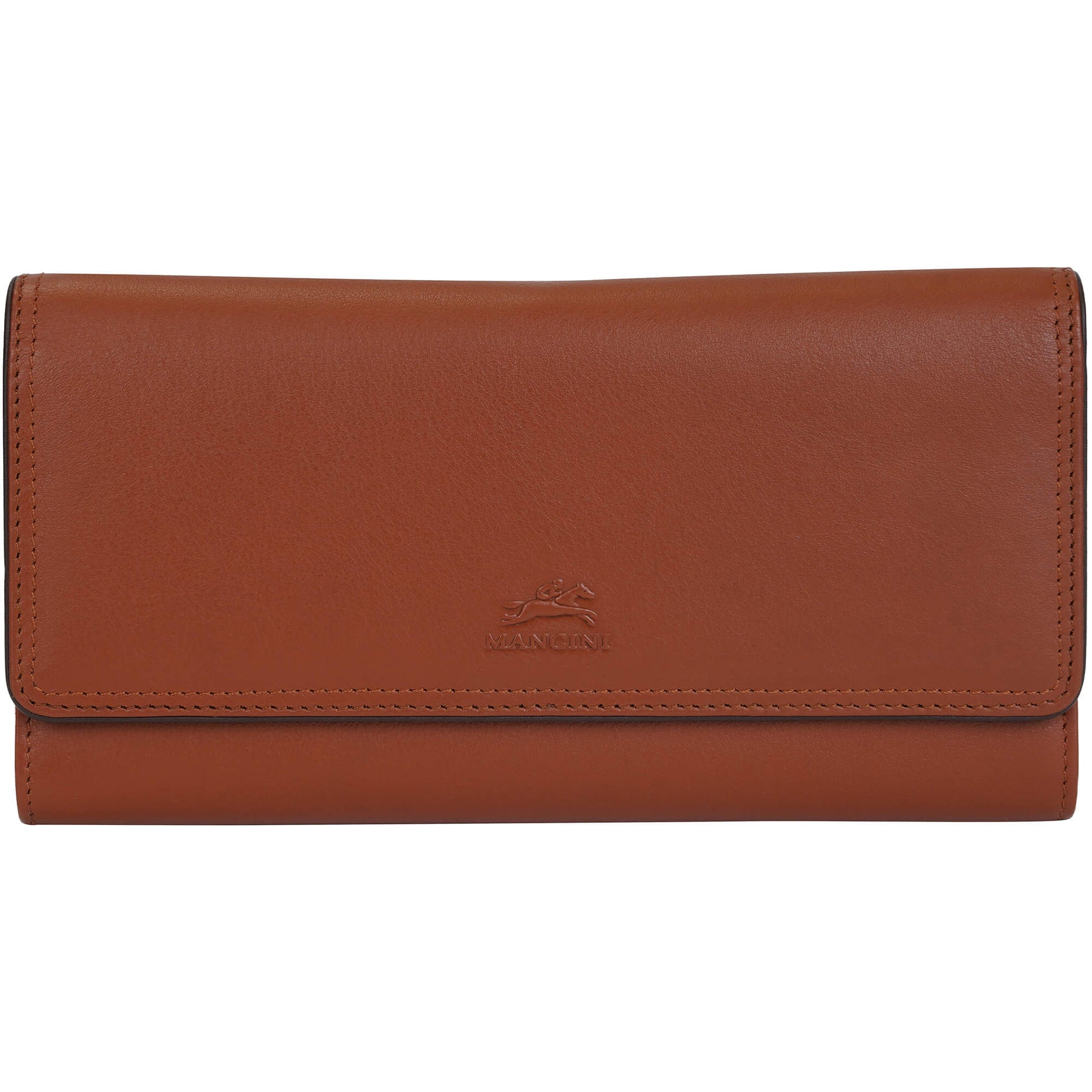 Mancini Wallets Tan Mancini Sonoma Women’s Quad fold Wallet with Enhanced RFID Protection