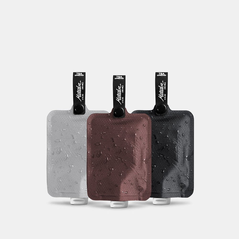 Matador Travel Accessories Multi 2 (Charcoal/Garnet/Arctic White) Matador FlatPak Toiletry Bottle 3-Pack