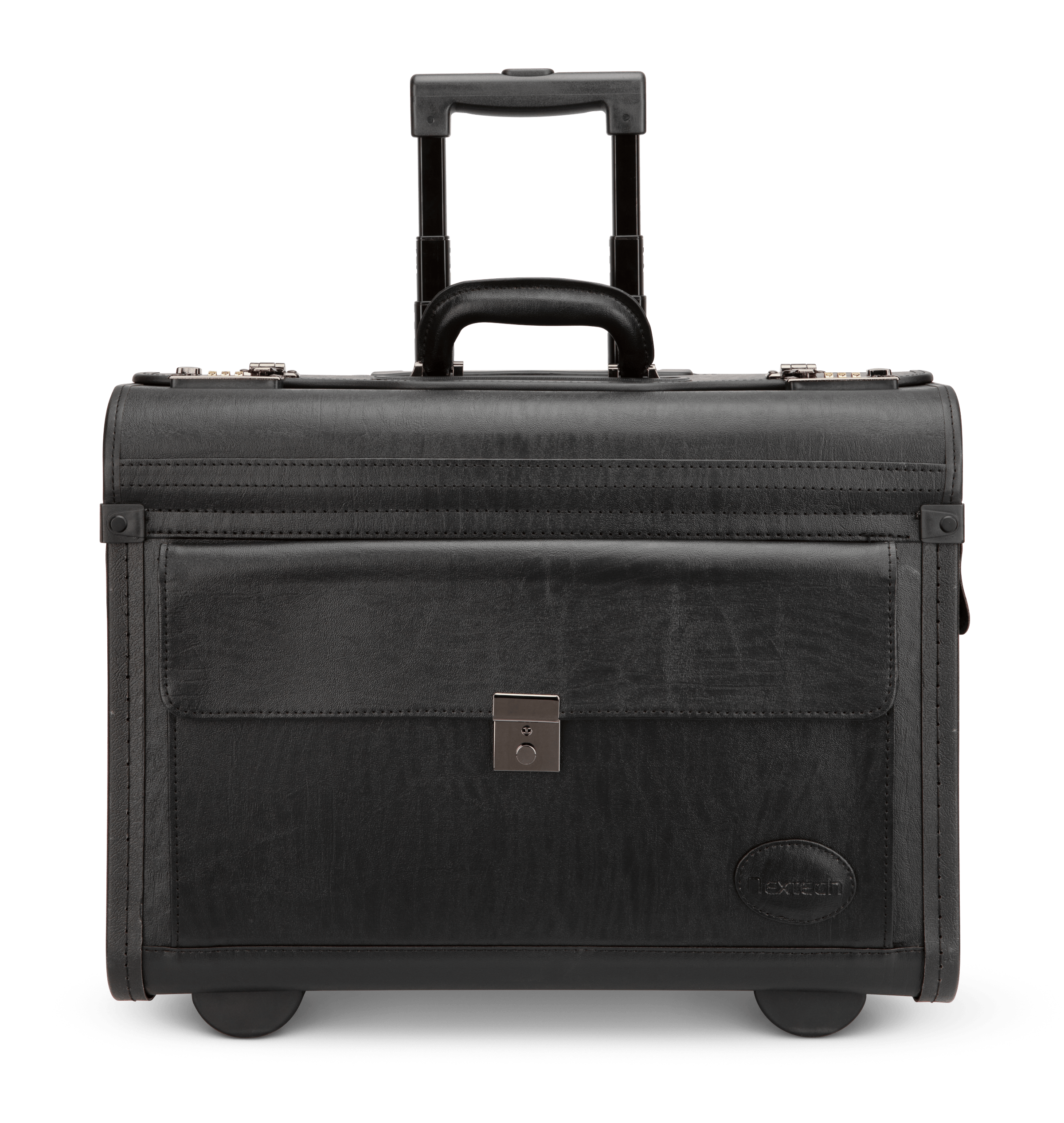 Nextech Briefcases Black Nextech Faux-Leather Rolling Catalog Case