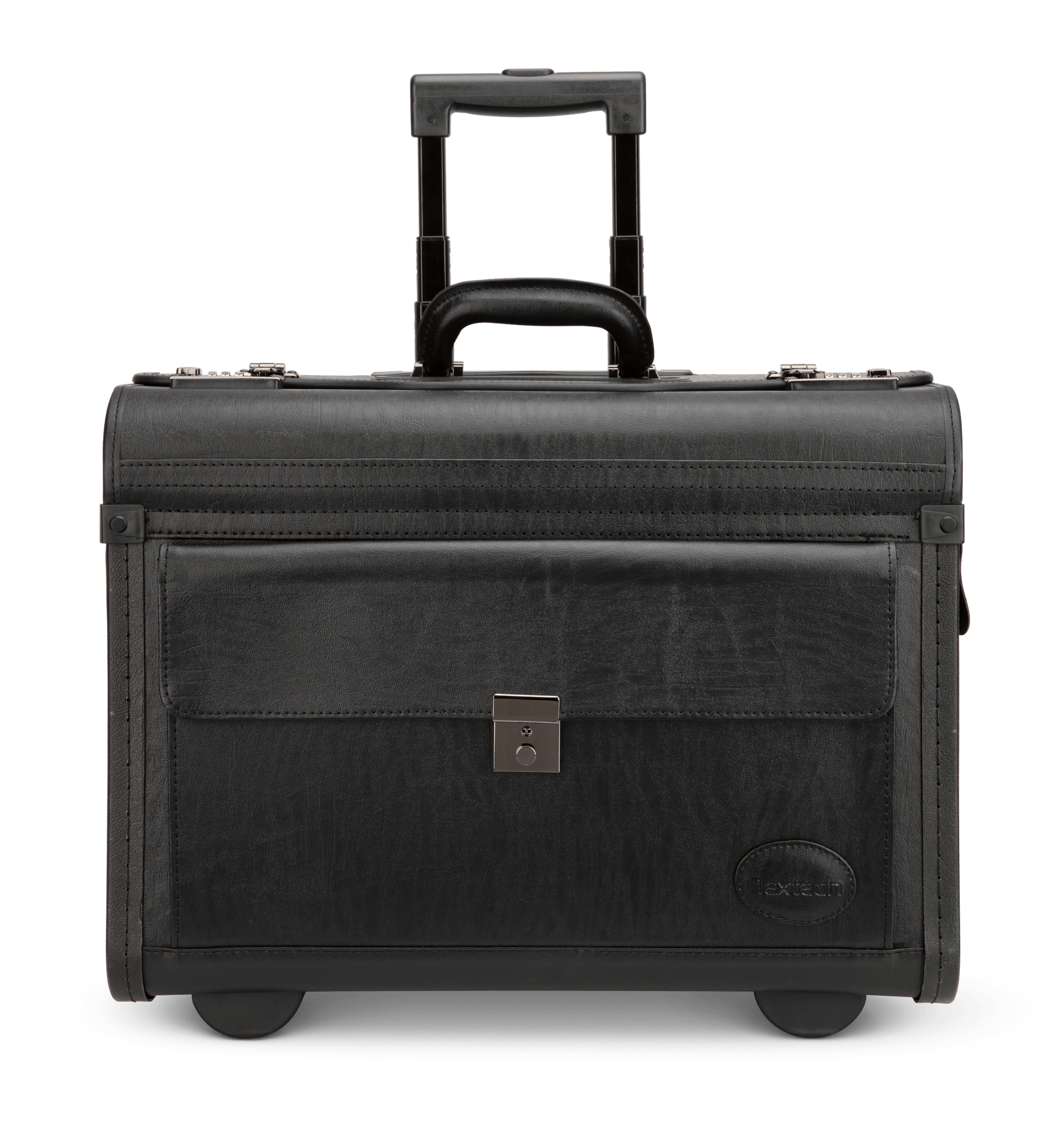 Nextech Briefcases Black Nextech Faux-Leather Rolling Catalog Case