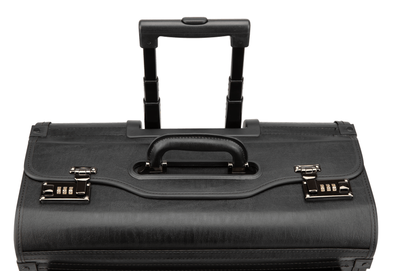 Nextech Briefcases Black Nextech Faux-Leather Rolling Catalog Case