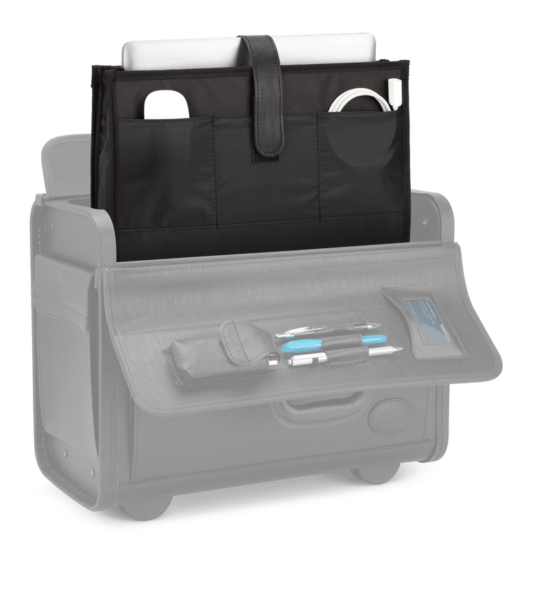 Nextech Briefcases Black Nextech Faux-Leather Rolling Catalog Case