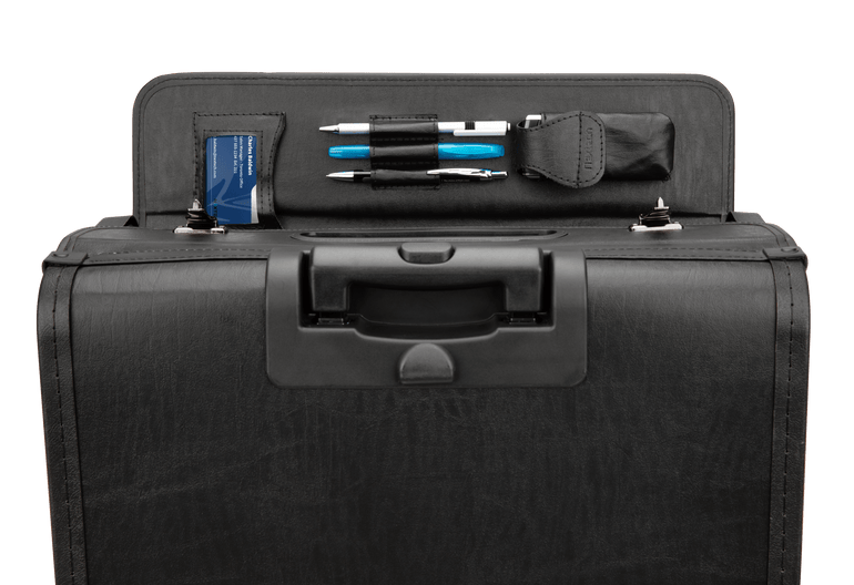Nextech Briefcases Black Nextech Faux-Leather Rolling Catalog Case