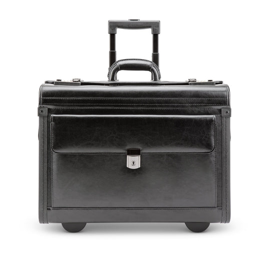 Nextech Briefcases Black Nextech Rolling Leather Catalogue Case