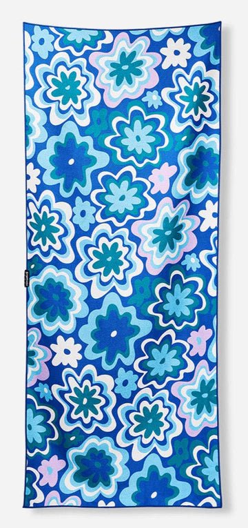 Nomadix Travel Accessories Groovy Flowers Blue Green Nomadix Original Towel - Groovy Flowers Blue Green