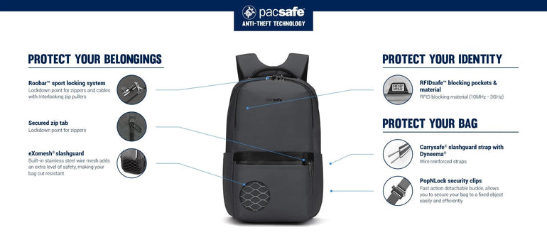 Pacsafe Backpacks Pacsafe Metrosafe X Anti-Theft 25L Backpack