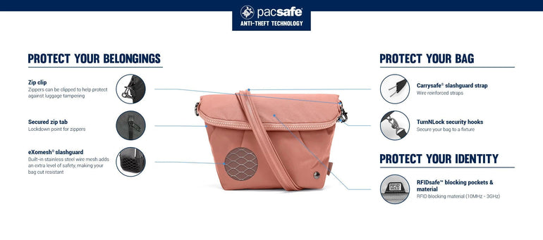 Pacsafe Cross-Body Bag Pacsafe Citysafe CX Anti-Theft Convertible Crossbody Bag