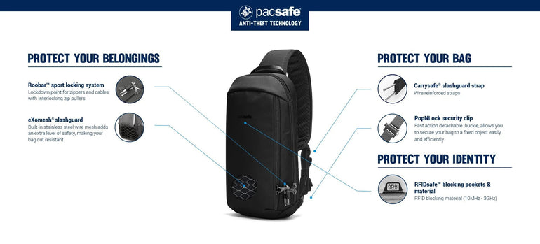 Pacsafe Cross-Body Bag Pacsafe Vibe 325 Anti-Theft Sling Pack