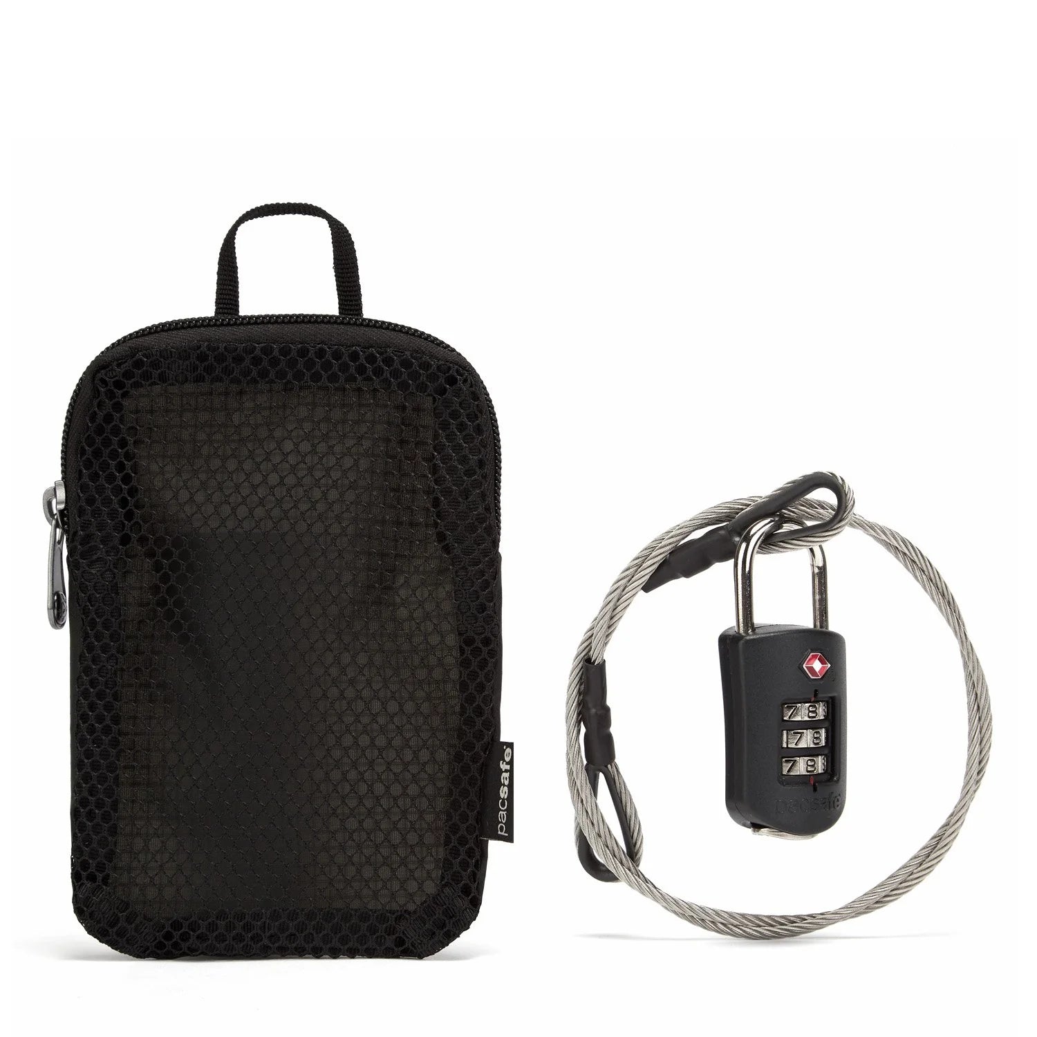 Pacsafe Locks Black Pacsafe Prosafe 1000 Comination Lock With Steel Cable