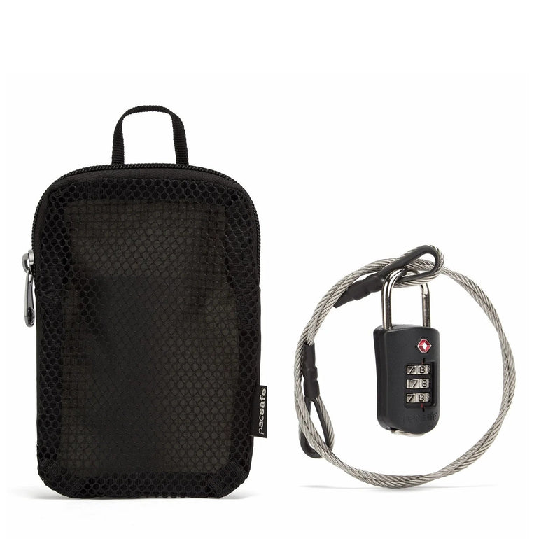 Pacsafe Locks Black Pacsafe Prosafe 1000 Comination Lock With Steel Cable