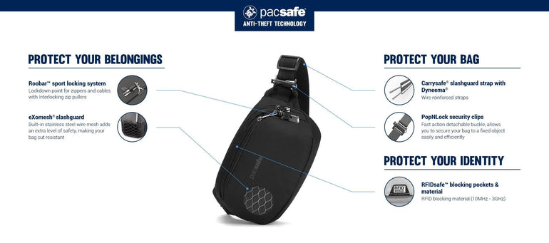 Pacsafe Waist Pouches Pacsafe Vibe 100 Anti-theft Hip Pack (RFID Blocking)