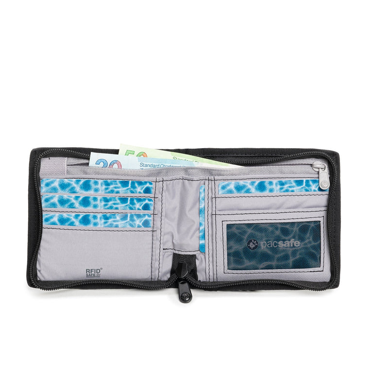 Pacsafe Wallets Black Pacsafe RFIDsafe Z100 RFID Blocking Bi-Fold Wallet