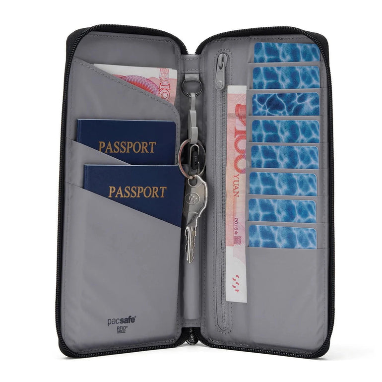 Pacsafe Wallets Jet Black Pacsafe RFIDsafe™ RFID Blocking Travel Wallet