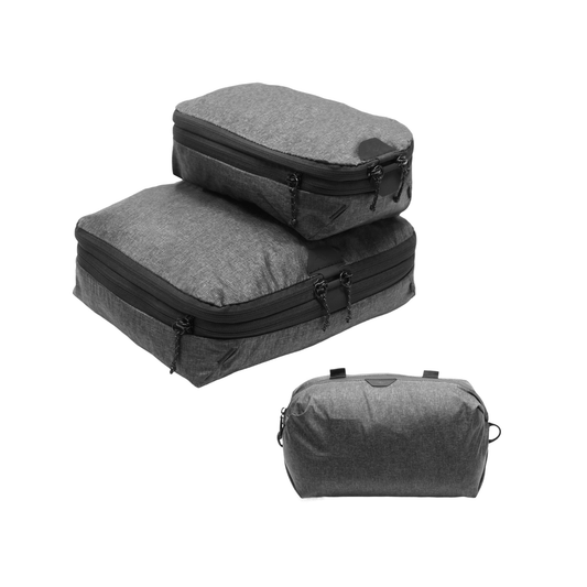 Peak Design Travel Accessories Charcoal Peak Design Packing Cube Bundle M/S/Shoe Pouch