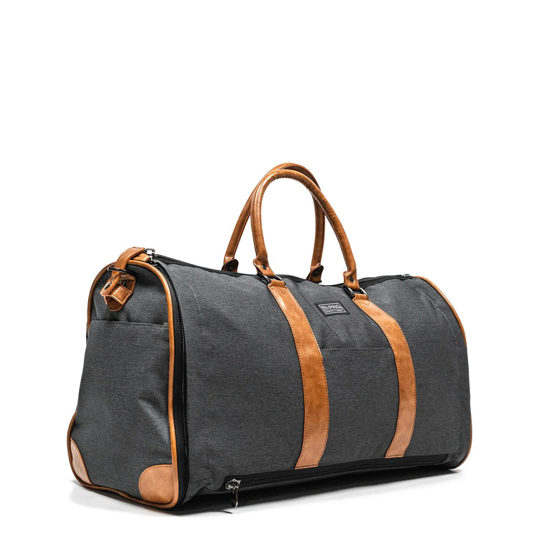 PKG Duffles Dark Grey and Tan PKG Rosedale 41L Garment Duffel Bag