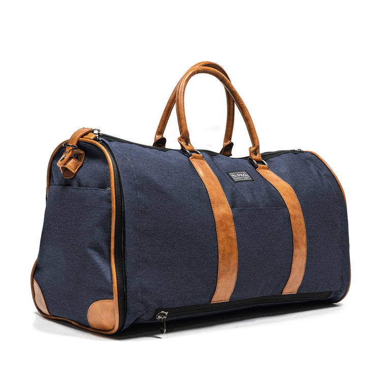 PKG Duffles Navy and Tan PKG Rosedale 41L Garment Duffel Bag