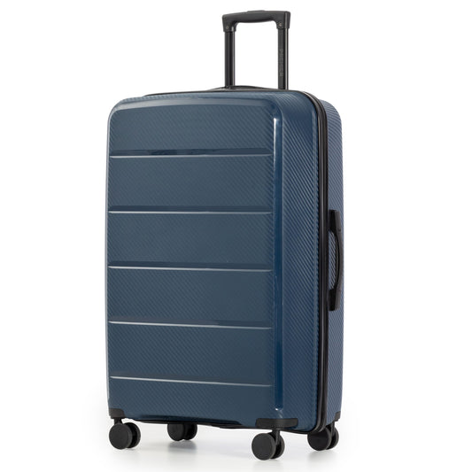 Premier Luggage Navy Premier Porter Hardside Large Checked Luggage