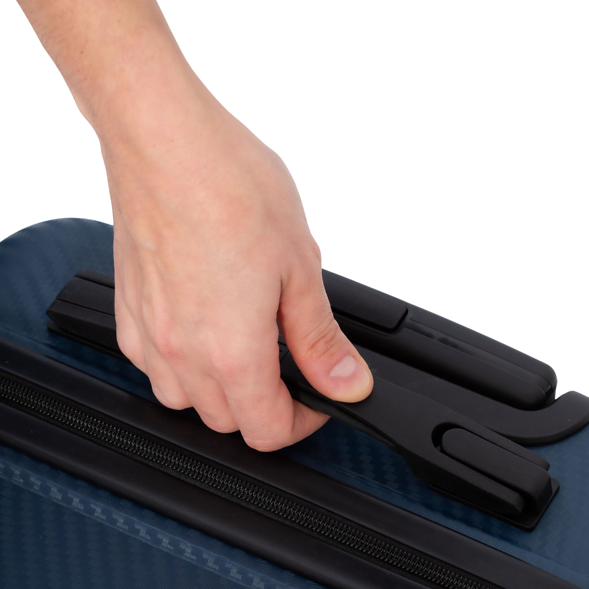 Premier Luggage Navy Premier Porter Hardside Large Checked Luggage
