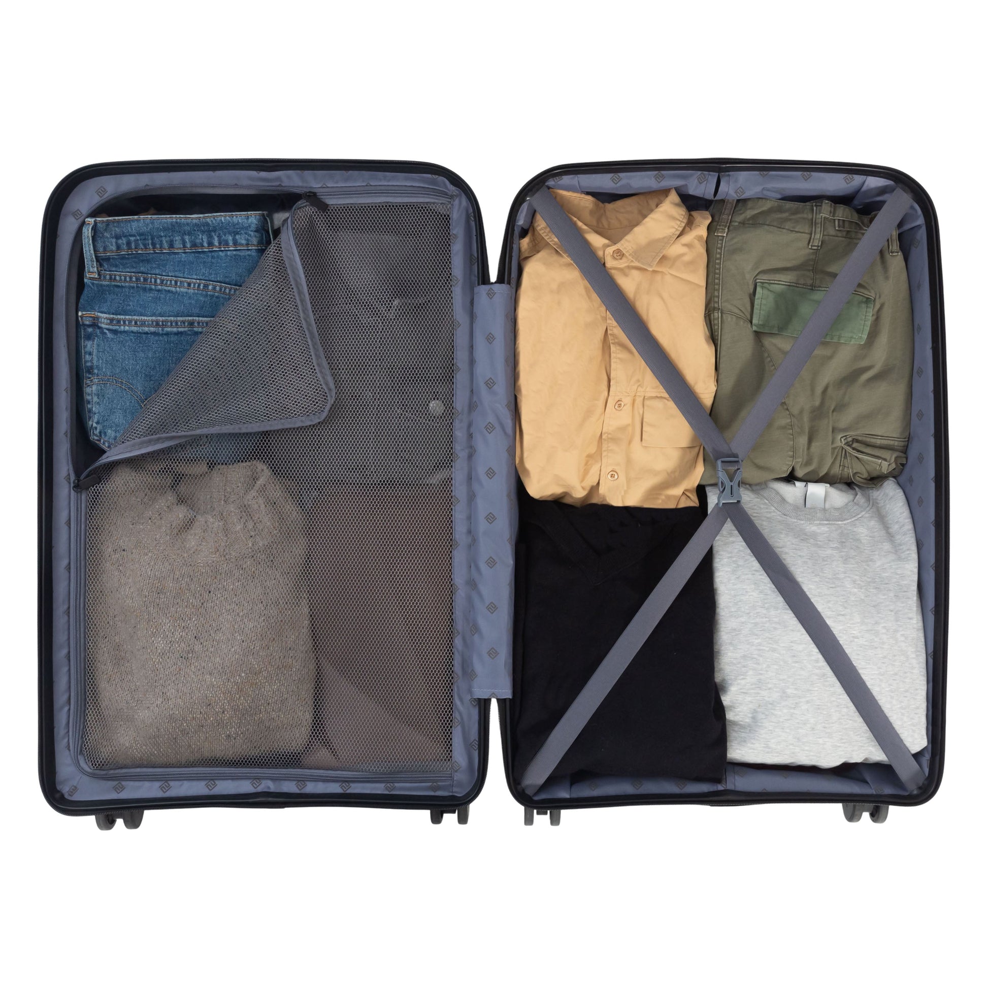 Premier Luggage Navy Premier Porter Hardside Large Checked Luggage