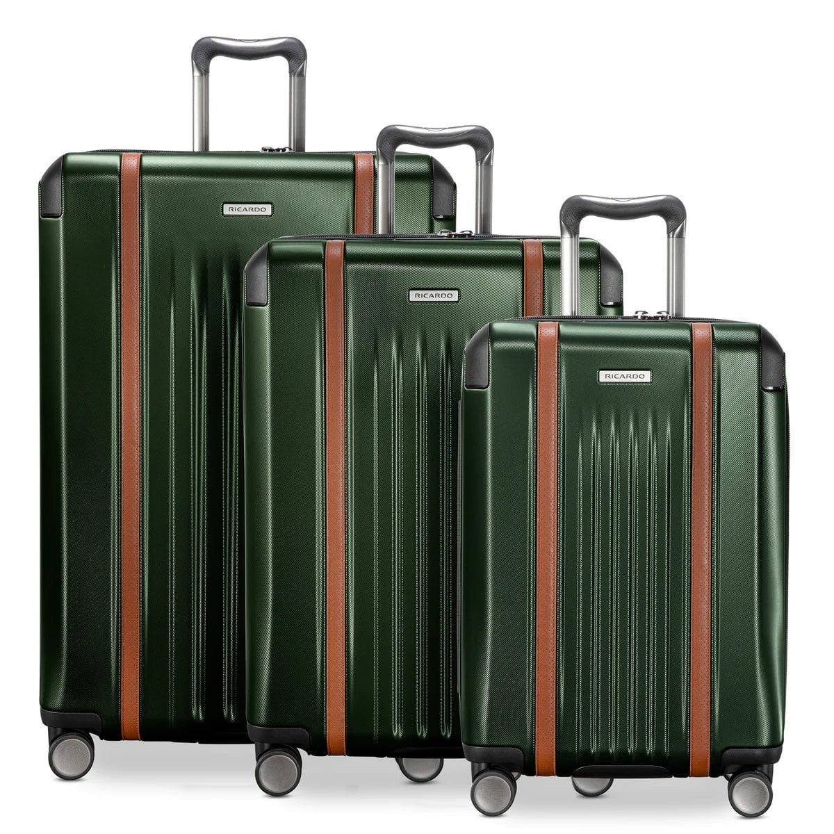 Ricardo Beverly Hills Luggage Hunter Green Ricardo Beverly Hills Montecito 2.0 Hardside Expandable Spinner 3-Piece Luggage Set