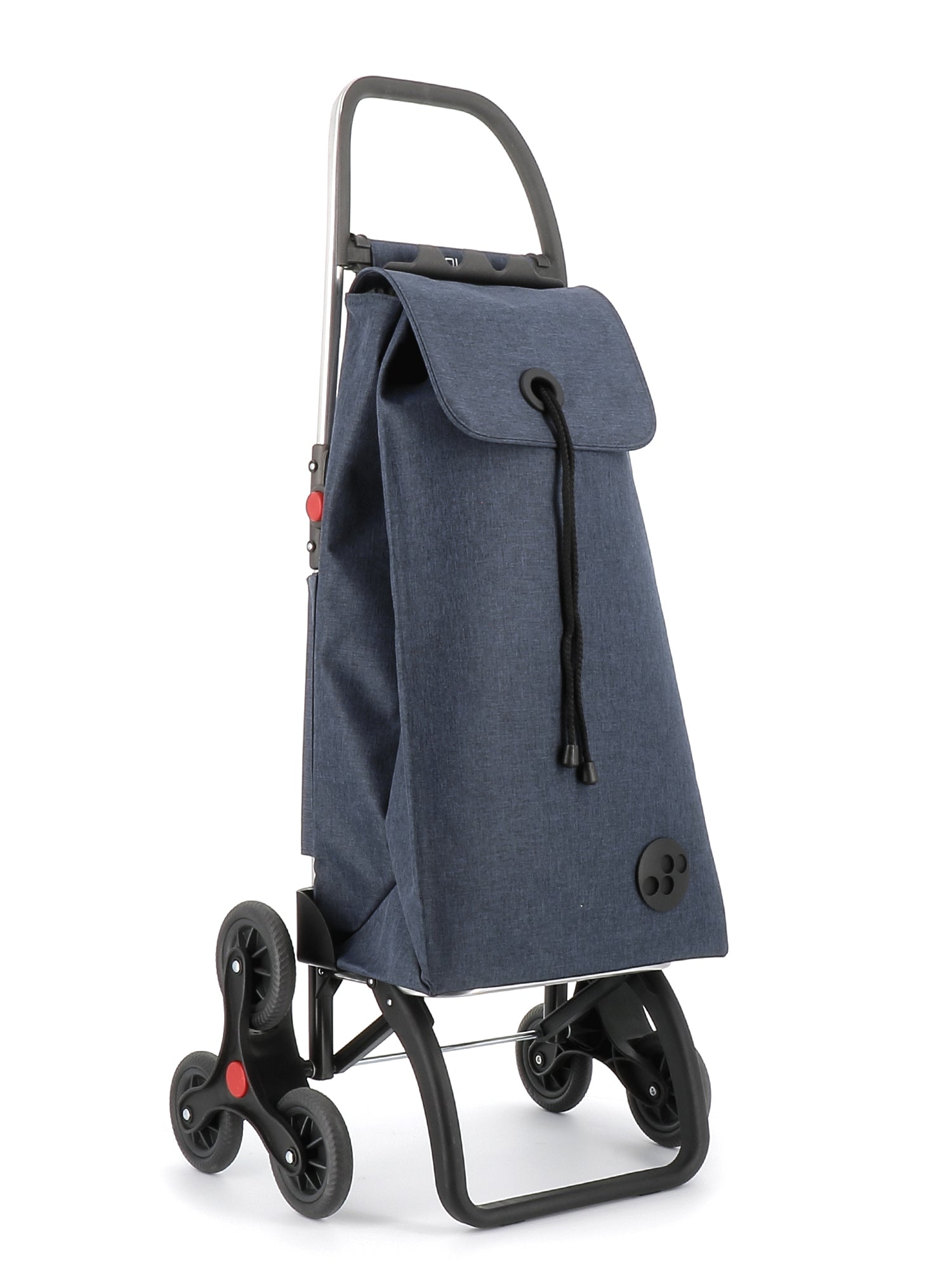 Rolser Shopping Cart Navy Rolser I-Max Tweed 6 Wheel Stair Climber Foldable