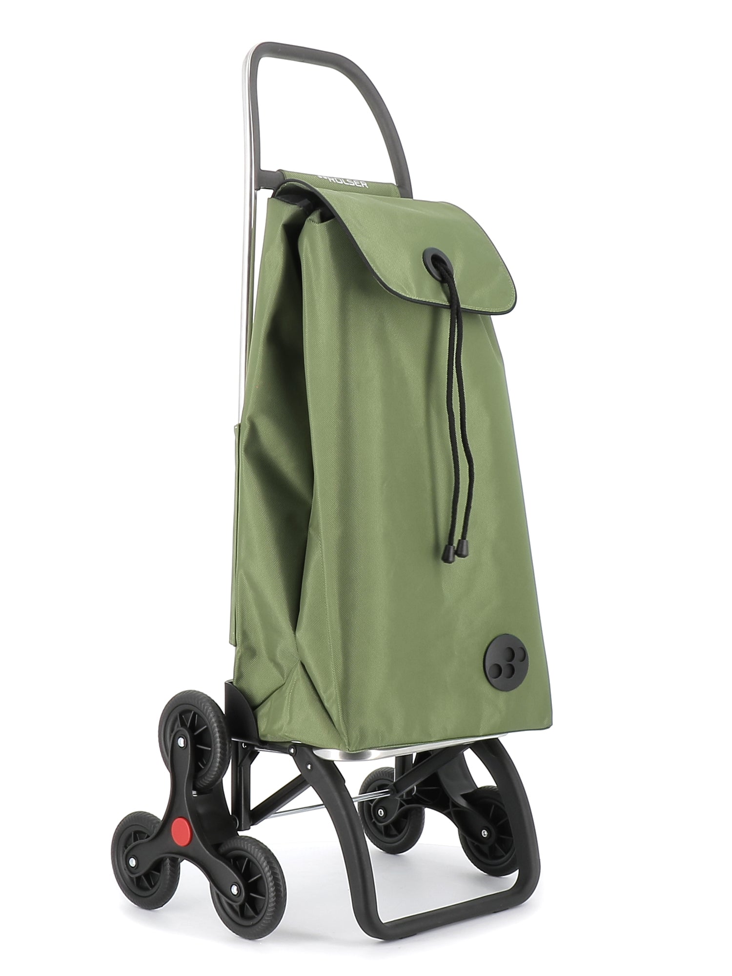 Rolser Shopping Cart Olive Rolser I-Max MF 6 Wheel Stair Climber Shopping Trolley