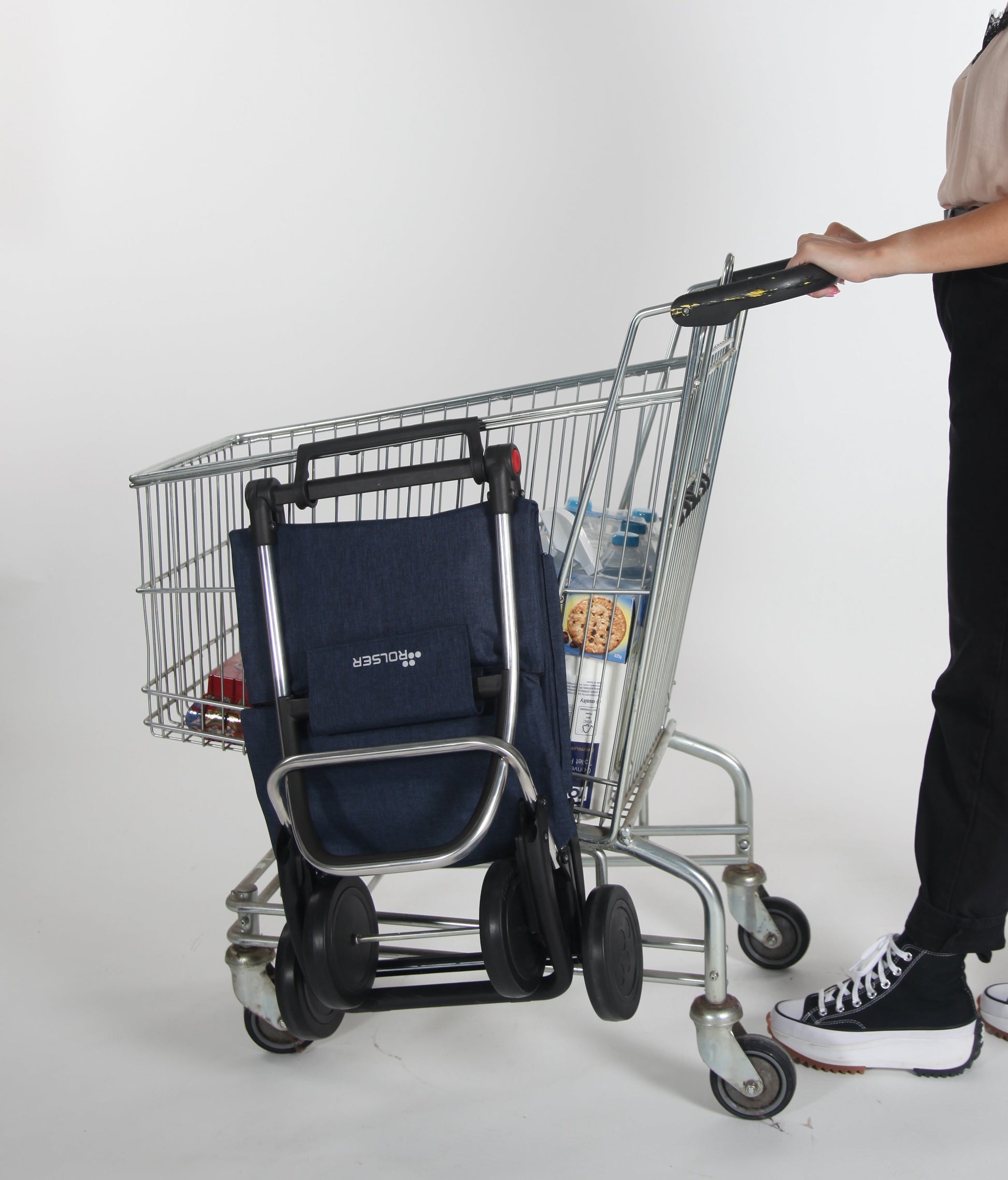 Rolser Shopping Cart Rolser I-Max MF 4 Wheel 2 Swiveling Foldable Shopping Trolley