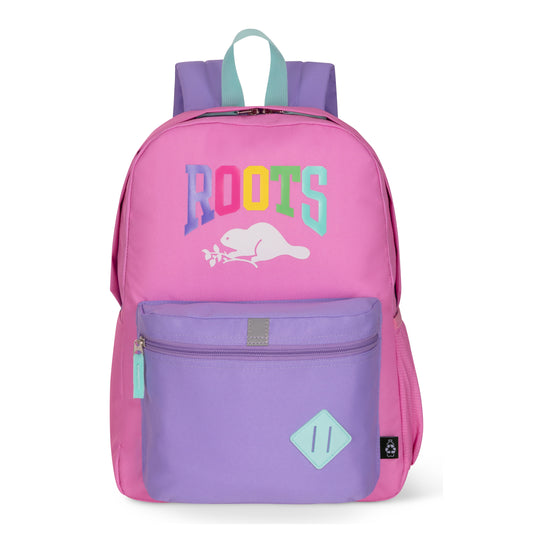 Roots Backpacks Pink Purple Roots Recycled Backpack 22.5L - Colour Block Logo